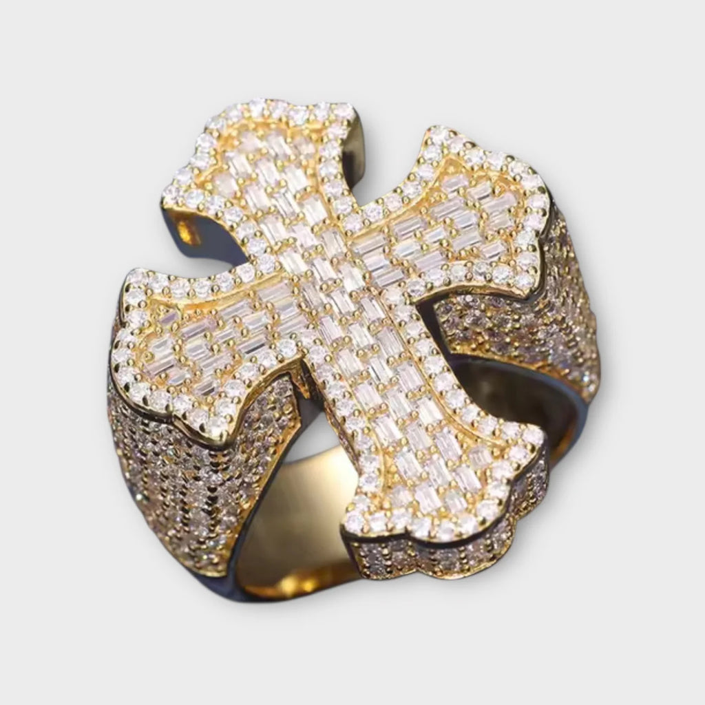 VVS Cross Moissanite Ring