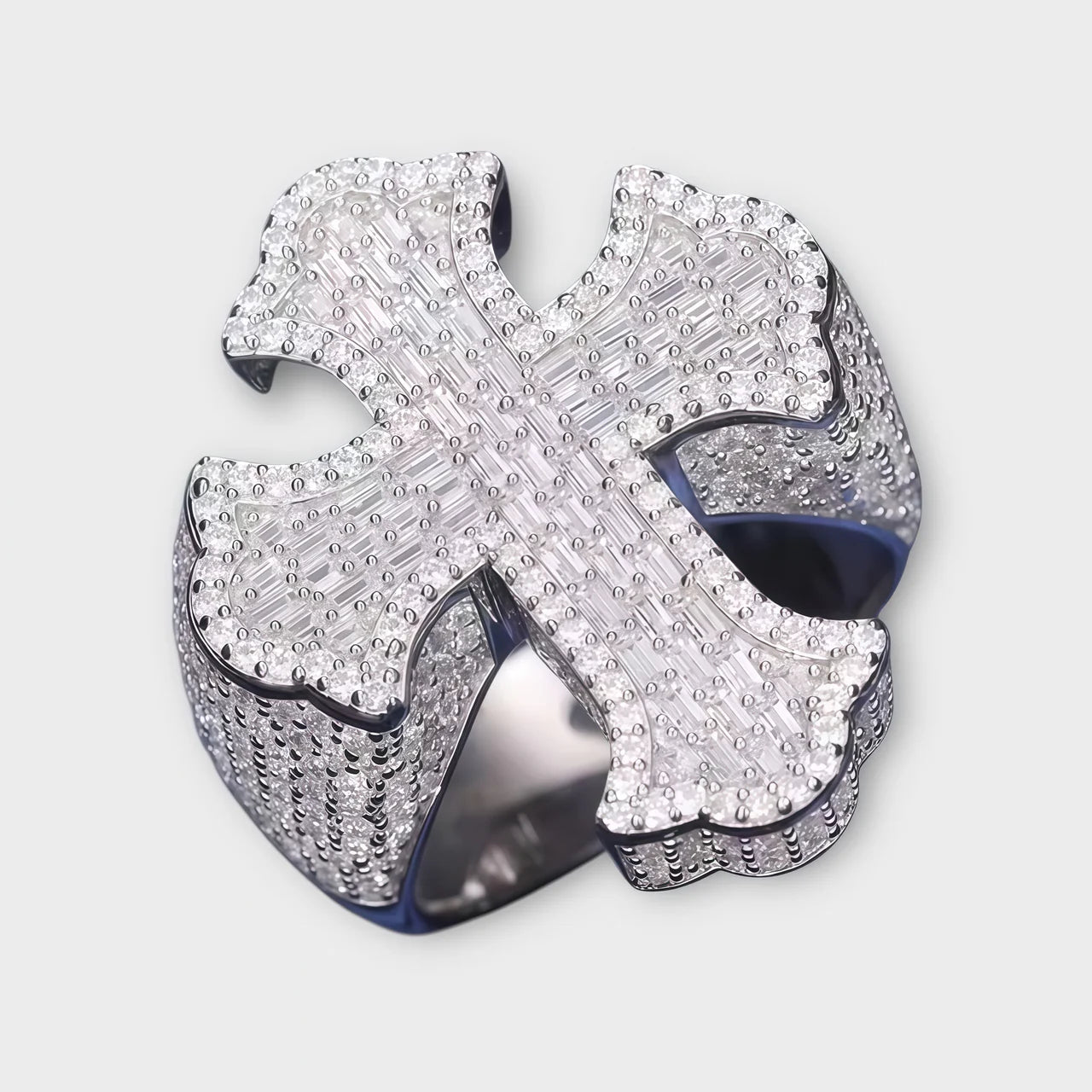 VVS Cross Moissanite Ring