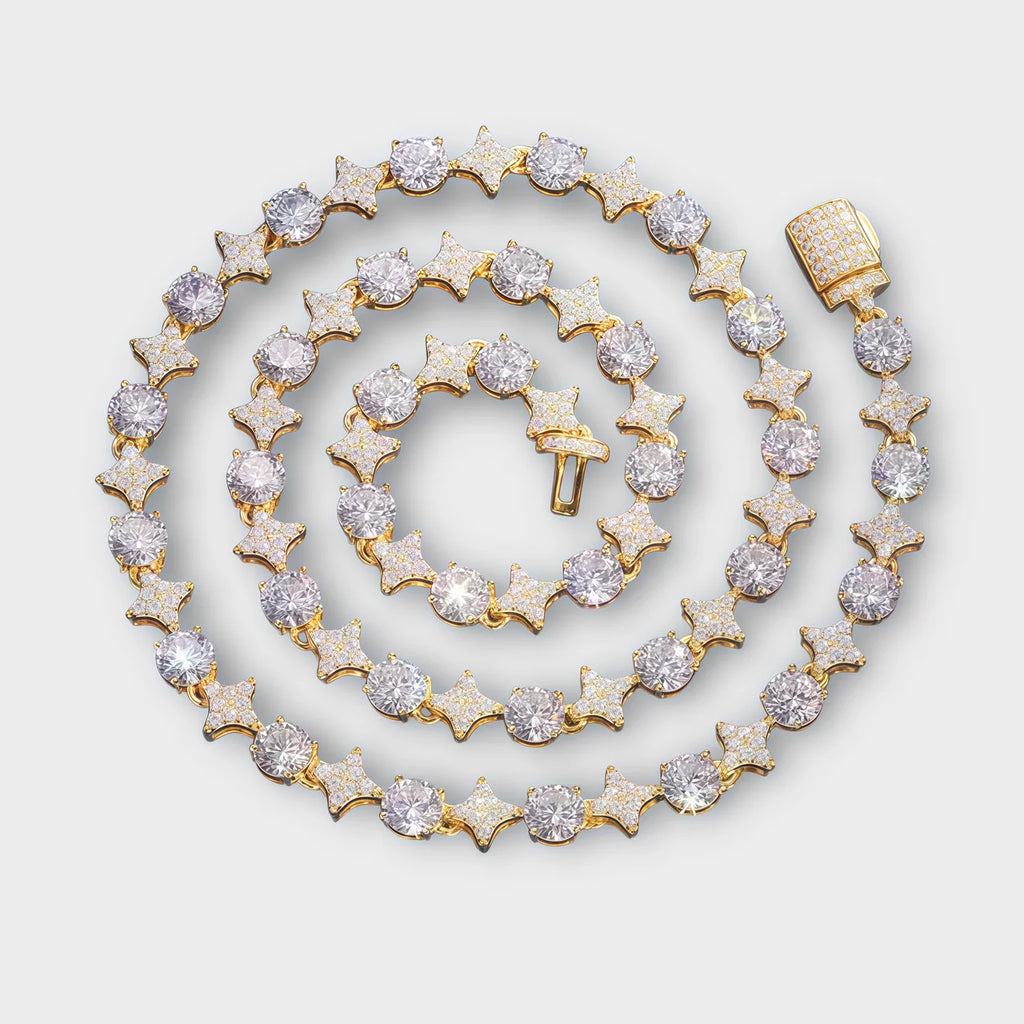 VVS Moissanite Stud Star Chain