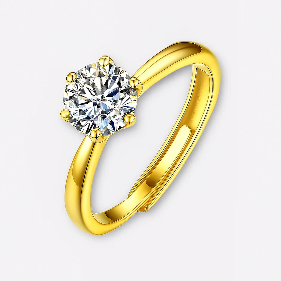 VVS 1 CT Moissanite Engagement Ring